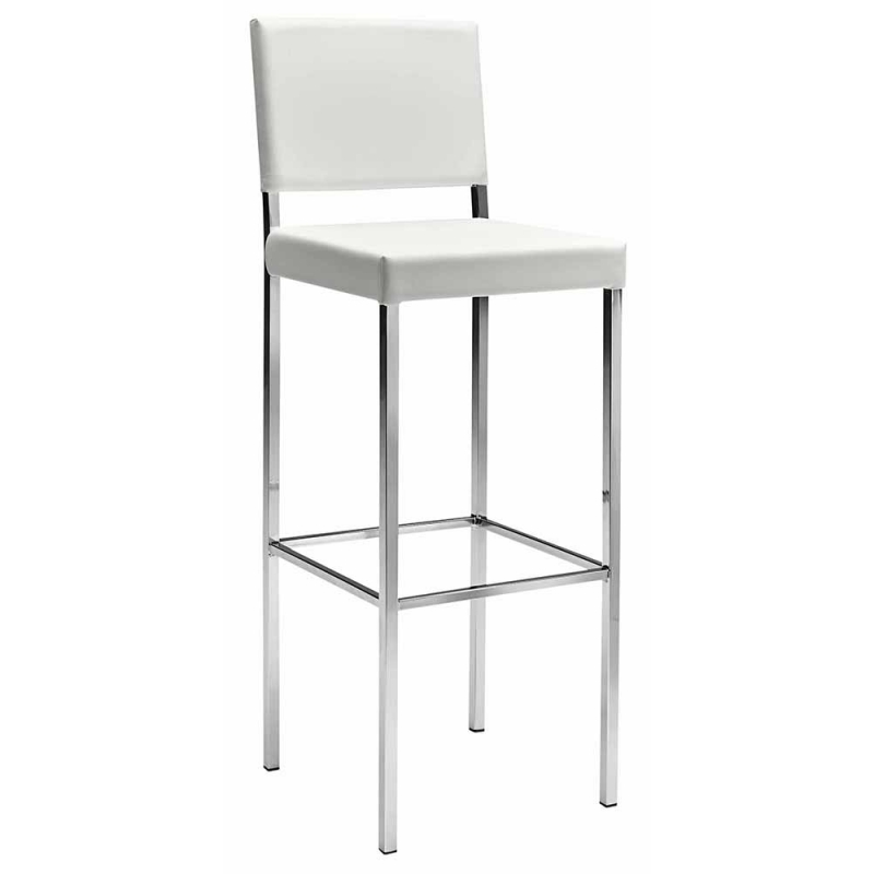 Chaise haute de bar blanc - Ligne design - Mobiliers restaurant design blanc